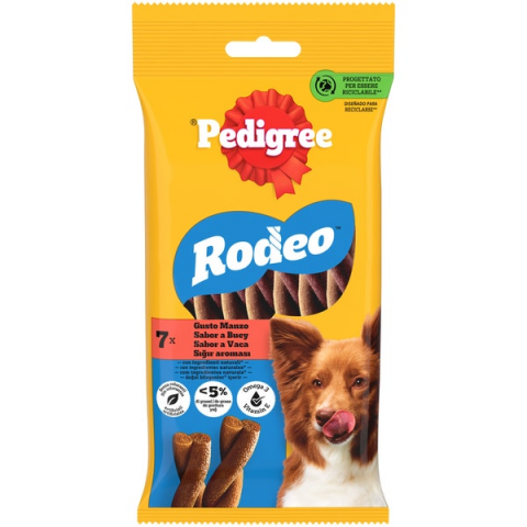 Pedigree Rodeo Biftekli Köpek Ödül Çubuğu (7li) 123gr(stt.12/2027)