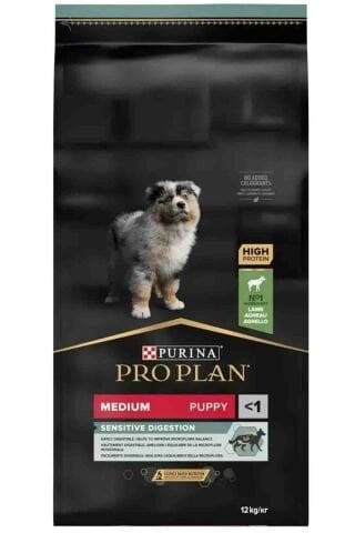 Proplan Puppy Medium Lamb Digestion Kuzulu Hassas Orta Irk Yavru Köpek Maması 12 Kg(stt.06/2025)