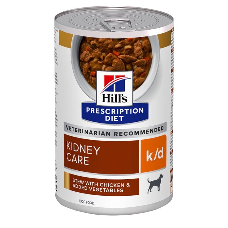 Hills Prescription Diet Kidney Care k/d Tavuklu ve Sebzeli Köpek Konservesi 354 gr (stt:06/2027)