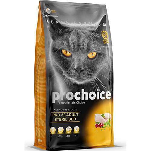 Prochoice Pro 32 Sterilised Tavuklu Kısırlaştırılmış Yetişkin Kuru Kedi Maması 15 KG(stt.12/2025)