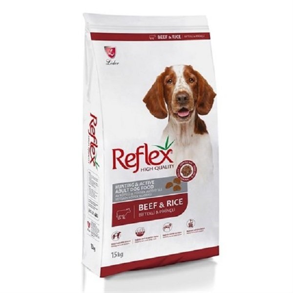 Reflex Avlanan ve Aktif Köpekler için (High Enerji) Sığır Etli Yetişkin Köpek Maması 15 KG(stt:02/2026)