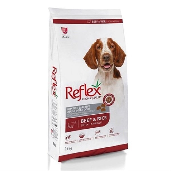 Reflex Avlanan ve Aktif Köpekler için (High Enerji) Sığır Etli Yetişkin Köpek Maması 15 KG(stt:02/2027)