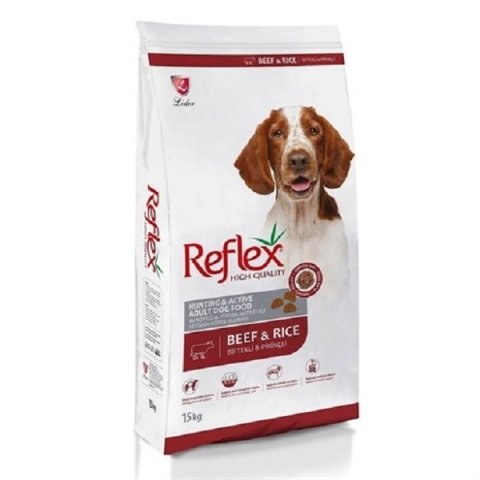 Reflex High Energy Biftekli Avlanan ve Aktif Köpekler için Yetişkin Köpek Maması 15 Kg (stt:02/2027)