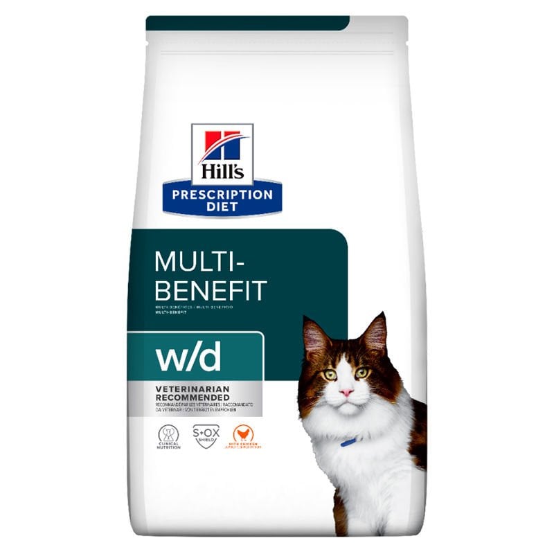 Hills Prescription Diet Multi Benefit w/d Tavuklu Kedi Kuru Maması 3 kg (stt:09/2026)