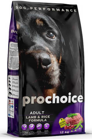 Prochoice Adult Kuzu Eti ve Pirinçli Yetişkin Köpek Maması 12 kg(stt.06/2027)