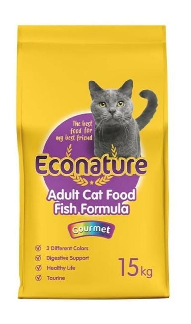 Econature Gourme Balıklı Yetişkin Kedi Maması 15 kg  (stt.04/2027)