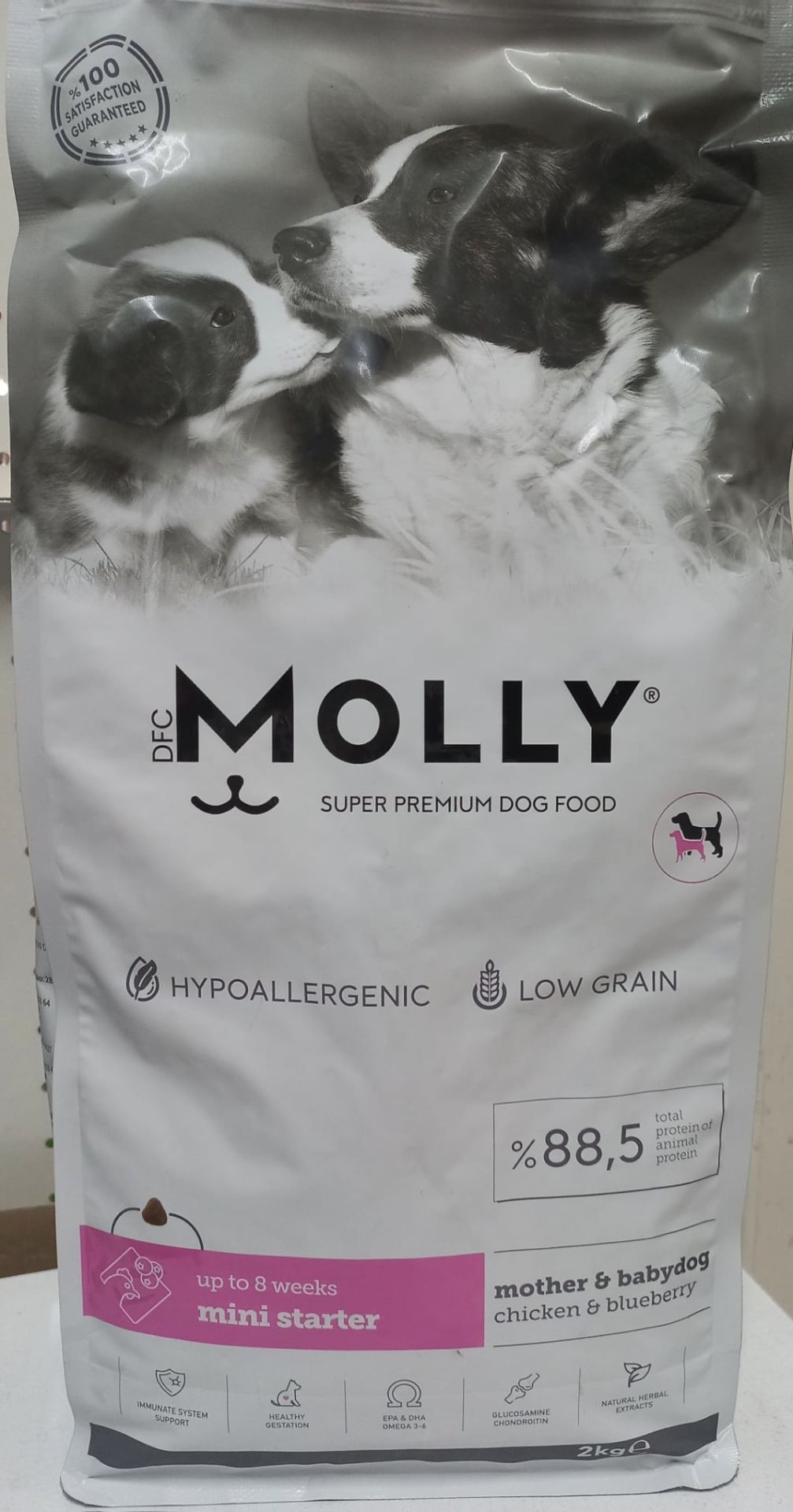 Molly Hypoallergenic Düşük Tahıllı Mini Starter Mother & Babydog Mini Irk Anne ve Yavru Köpek Kuru Maması 2 kg (stt;11/2025)