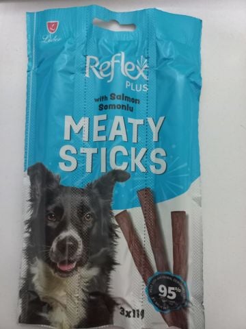 Reflex Plus Meaty Sticks Somonlu Köpek Ödül Çubuk (3x11gr ) 33 gr (stt:05/2028)