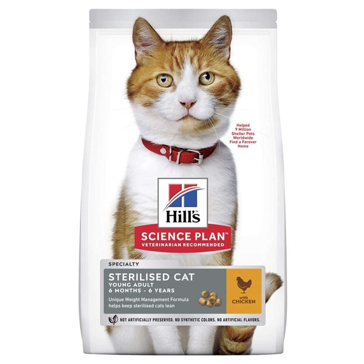 Hills Science Plan Sterilised Tavuklu Kısırlaştırılmış Yetişkin Kedi Maması 13+2 KG(Bonuslu)(stt.11/2027)