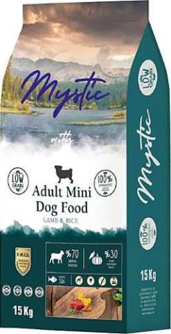 Mystic Düşük Tahıllı Mini Orta Irk Yetişkin Kuzulu Köpek Maması 15 kg(stt:02/2026)