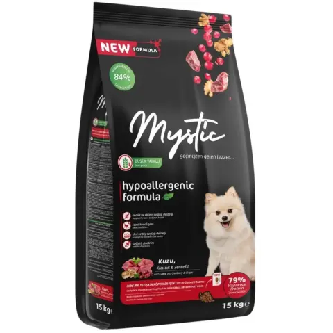 Mystic Düşük Tahıllı Mini Orta Irk Yetişkin Kuzulu Köpek Maması 15 kg(stt:01/2028)