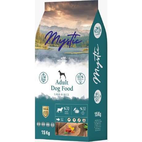 Mystic Düşük Tahıllı Kuzu Etli Yetişkin Köpek Maması 15 kg (stt:10/2027)