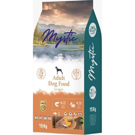 Mystic Düşük Tahıllı Somon Balıklı Yetişkin Köpek Maması 15 kg (stt:02/2026)