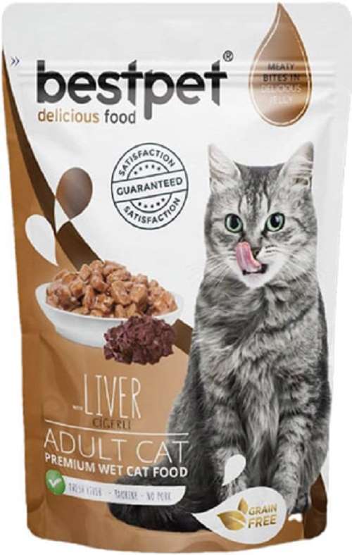 Bestpet Liver in Jelly Pouch Ciğerli Kedi Konservesi 85 Gr.(stt.06/2026)