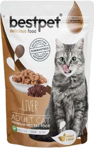 Bestpet Liver in Jelly Pouch Ciğerli Kedi Konservesi 85 Gr.(stt.06/2026)
