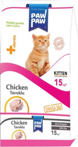 Paw Paw (PawPaw) Yavru Kedi Maması-15kg-Yeni Formül(stt.10/2026)