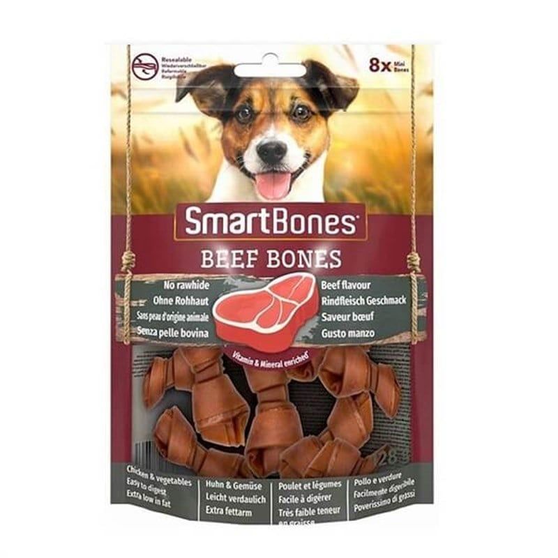 Smart Bones Beef Bones Biftekli Mini Düğüm Köpek Ödülü 8 Adet (128g)(stt.12/2027)