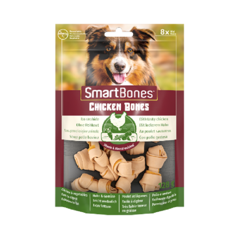 Smart Bones Tavuklu Mini Düğüm Köpek Ödülü 8 Adet (128g)(stt.12/2027)