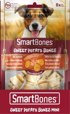 Smart Bones Tavuklu Tatlı Patatesli Mini Düğüm Kemik 8 Adet  (128g)