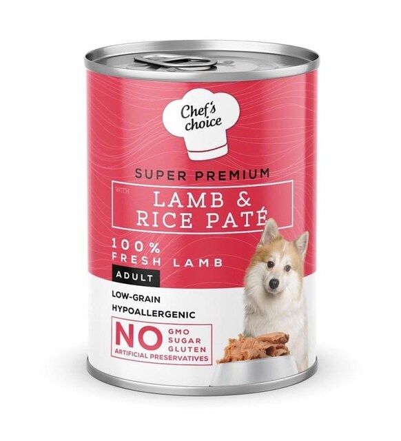 New Chefs Choice Pate Lamb&Rice Kuzu Pirinçli Köpek Yaş Maması 400 Gr(stt.06/2026)