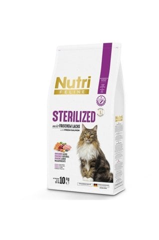 Nutri Feline Sterilized Somonlu Kısırlaştırılmış Kedi Maması 10 kg (stt.10/2027)