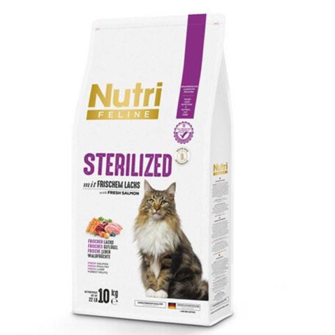 Nutri Feline Sterilized Somonlu Kısırlaştırılmış Kedi Maması 10 kg (stt.06/2027)