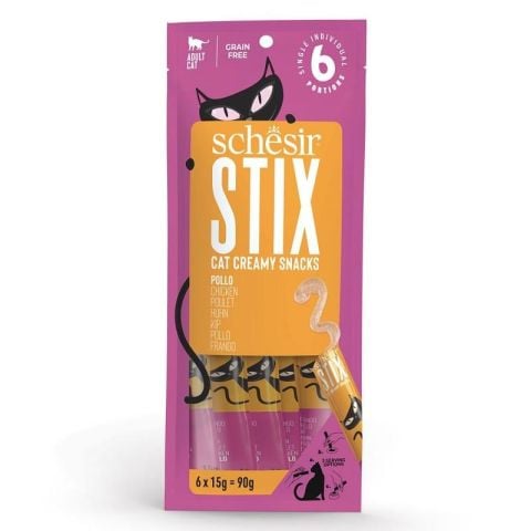 Schesir Cat Stix Tavuklu Krema Kedi Ödülü (6x15gr) (stt:08/2025)