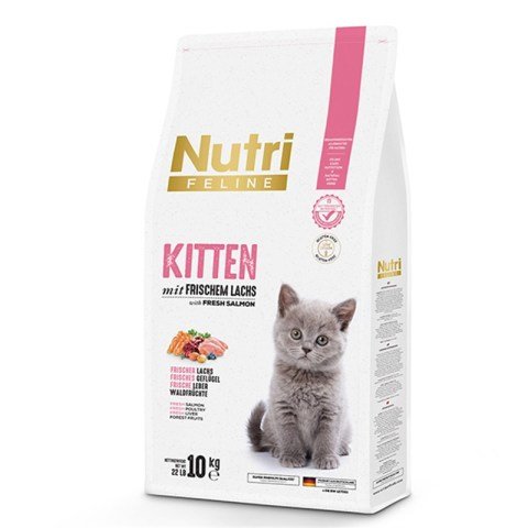 Nutri Feline Kitten Glutensiz Somon Etli Yavru Kedi Maması 10 Kg(stt.08/2027)