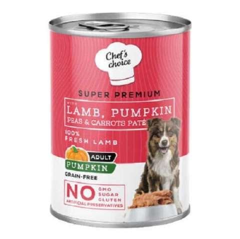 New Chef's Choice lamb Pumpkin Pate Kuzu, Balkabak ve Sebzeli Ezme Köpek Konservesi 400 gr(stt.10/2026)