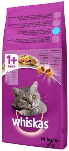 Whiskas Ton Balıklı ve Sebzeli Yetişkin Kedi Maması 14 KG(stt.09/2027)