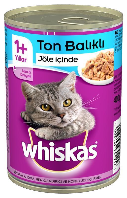 Whiskas Ton Balıklı Yetişkin Konserve Kedi Maması 400 Gr(stt.05/2027)