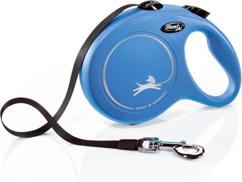 Flexi New Classic Şerit L Mavi Otomatik Köpek Gezdirme Kayışı 8 metre