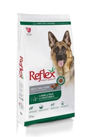 Reflex Kuzu Etli Pirinçli ve Sebzeli Yetişkin Köpek Maması 15 Kg (stt.03/2027)