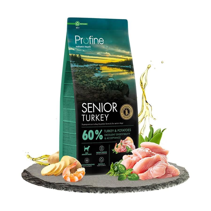 Profine Tahılsız Glutensiz Hindili Yaşlı (Senior) Köpek Maması 12 kg (stt:03/2026)