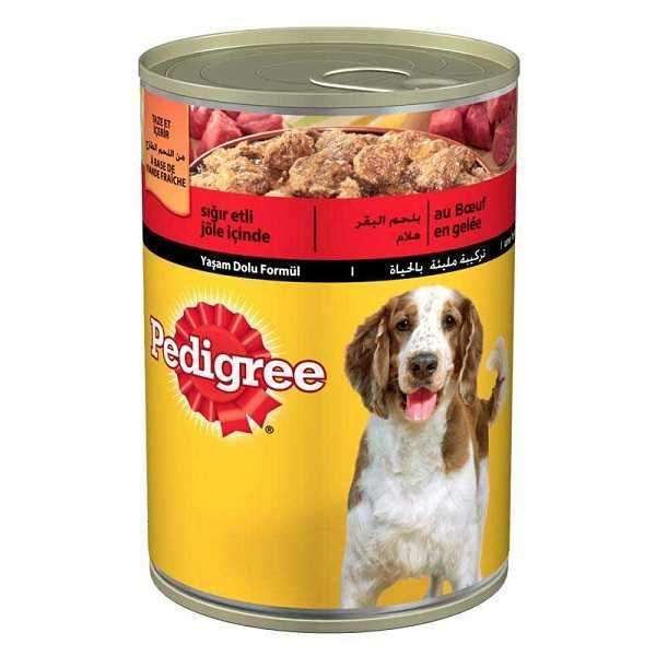 Pedigree Jöle İçinde Sığır Etli Yetişkin Köpek Konservesi 400 Gr (stt.03/2027)