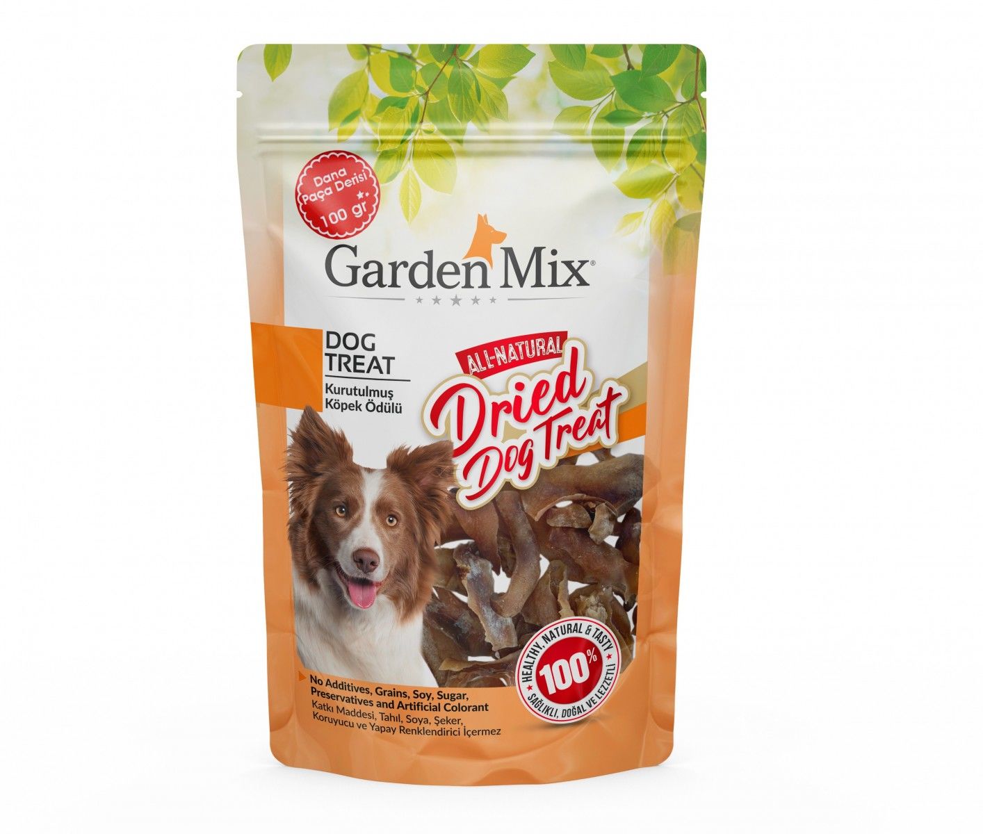 Garden Mix Kurutulmuş Dana Paça Derisi Köpek Ödülü 100 Gr