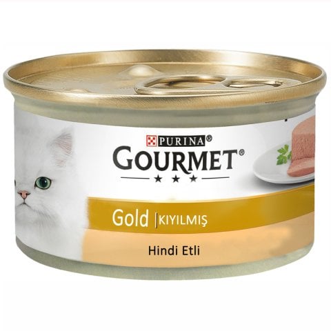 Gourmet Gold Kıyılmış (Pate) Hindili Yetişkin Kedi Konservesi 85 gr (stt.09/2026)
