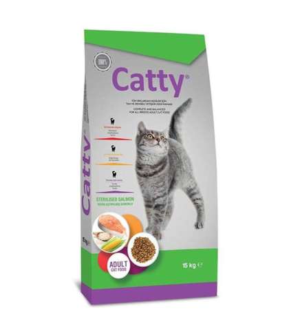 Catty Sterilised Light (Renal Care) Somonlu Kısırlaştırılmış Kedi Maması 15 kg (stt:06/2025)