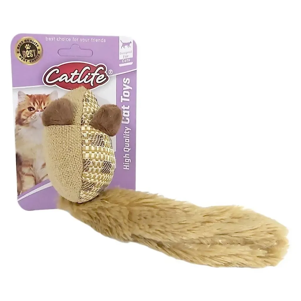 Catlife Uzun Kuyruklu Peluş Fare Kedi Oyuncak (30 cm)