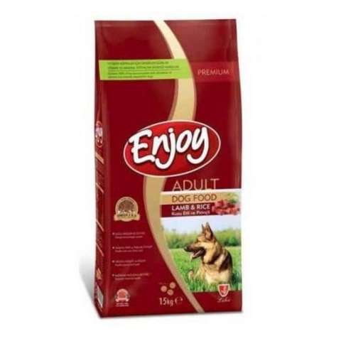 Enjoy Kuzu Etli ve Pirinçli Yetişkin Köpek Maması 15 KG(stt.07/2027)