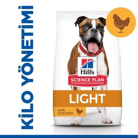 Hills Science Plan Light Adult Medium Tavuklu Yetişkin Köpek Maması 14 kg (stt: 03/2027)