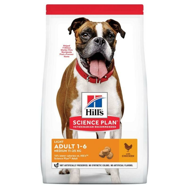 Hills Science Plan Light Adult Medium Tavuklu Yetişkin Köpek Maması 14 kg (stt: 12/2026)