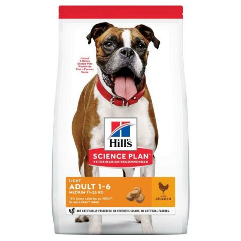 Hills Science Plan Light Adult Medium Tavuklu Yetişkin Köpek Maması 14 kg (stt: 03/2027)