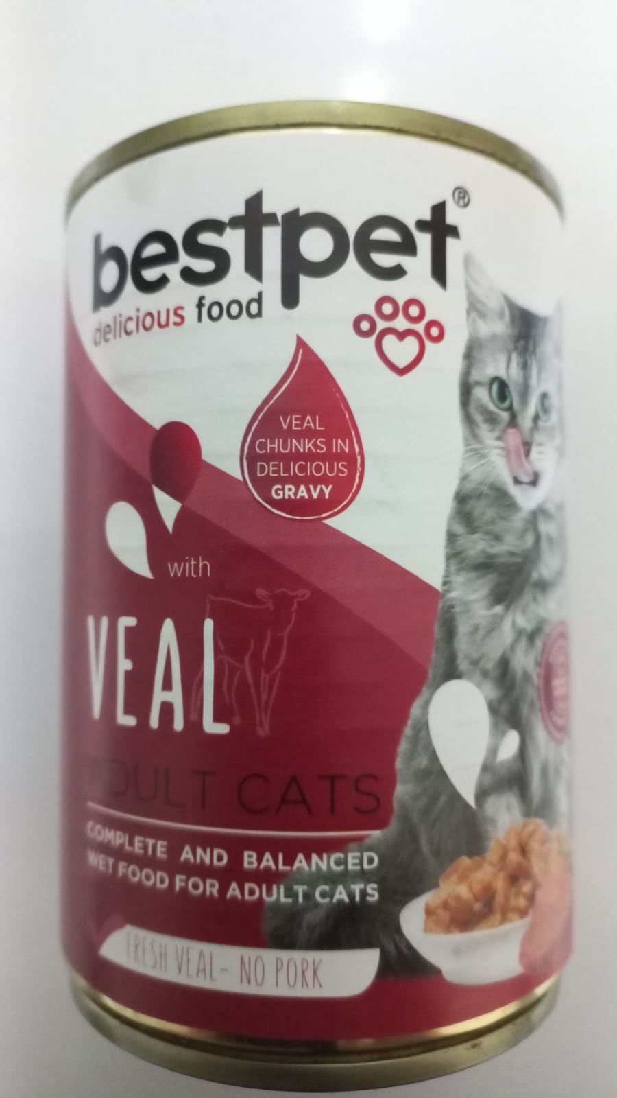 Bestpet Dana Etli Yetişkin Kedi Konservesi 400 gr (stt.08/2027)