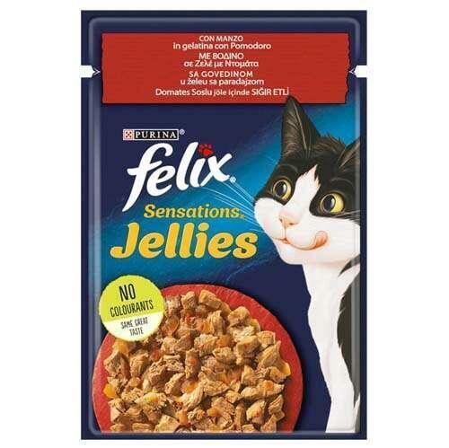 Felix Sığır Etli Domatesli Jöle içinde Kedi Konservesi  85 gr (stt08/2025)