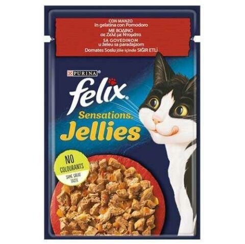 Felix Sığır Etli Domatesli Jöle içinde Kedi Konservesi  85 gr (stt08/2025)