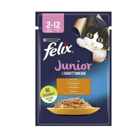 Felix Junior Pouch Tavuklu Yavru Kedi Konservesi 85 gr ( 07/2027)