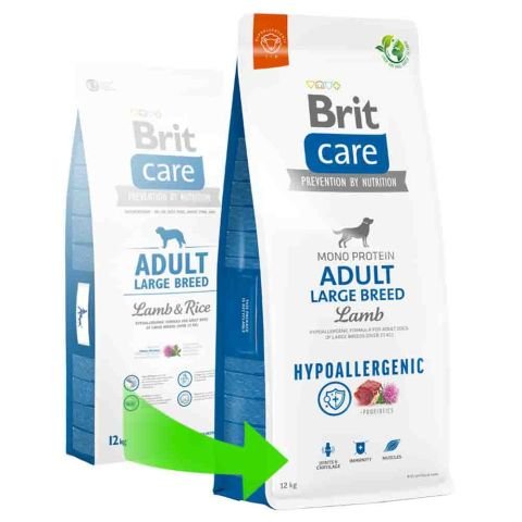 Brit Care Mono Protein Large Breed Hipoalerjenik Kuzu Etli Büyük Irk Yetişkin Köpek Maması 12 kg (stt:02/2026)