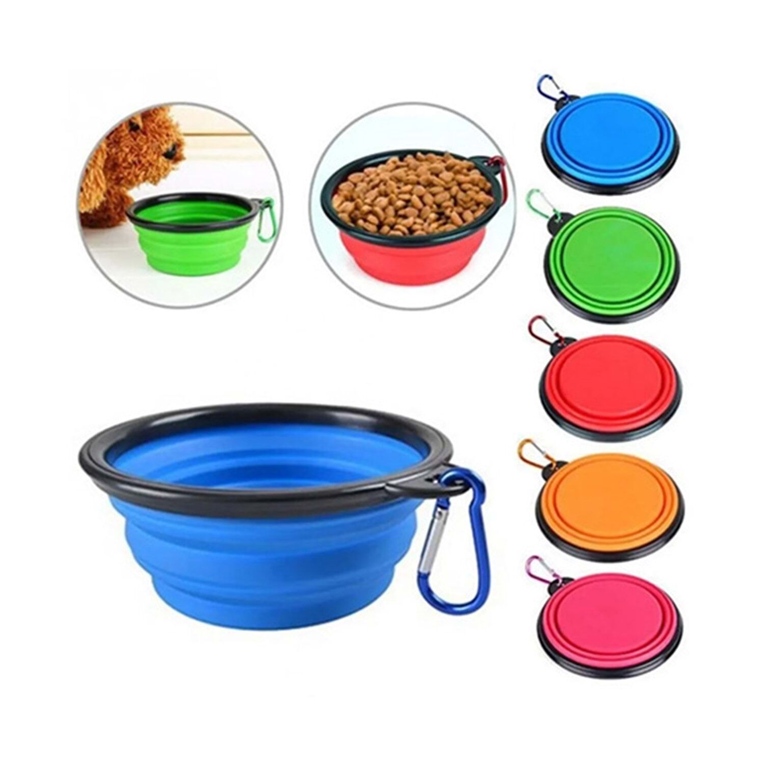 Bonisa Kedi- Köpek Katlanır Mama ve Su Kabı (13cm)
