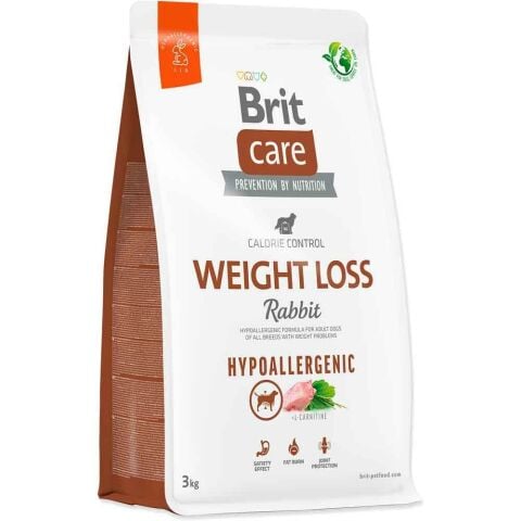 Brit Care Calorie Control Weight Loss Hypoalergenic Kilo Dengeliyici Tavşanlı Köpek Maması 3 kg (stt:11/2026)